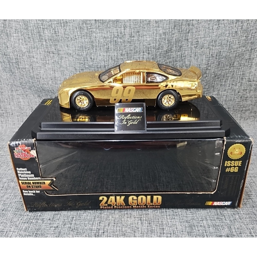 1/24 Racing Champions Diecast Nascar Jeff Burton #99 Ford 24K Gold Plated LE